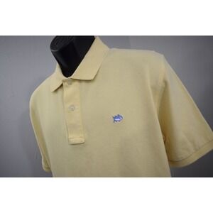 Southern Tide SkipJack Golf Polo Yellow Short Sleeve Cotton Stretch Mens Large